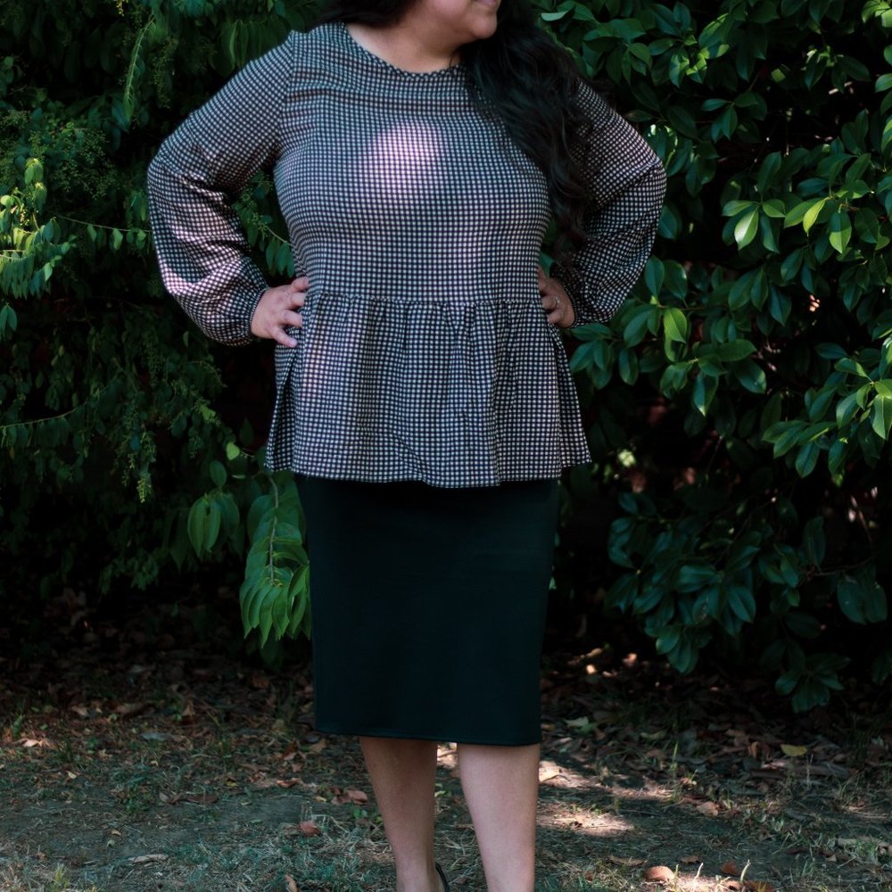 Black Midi Pencil Skirt